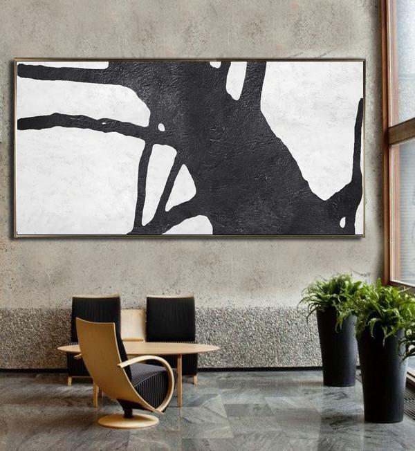 Canvas Wall Paintings,Oversized Panoramic Minimal Art On Canvas - Contemporary Art Wall Decor